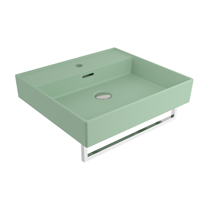 Bocchi Milano 50 cm Lavabo Batarya Delikli Mat Mint Yeşil