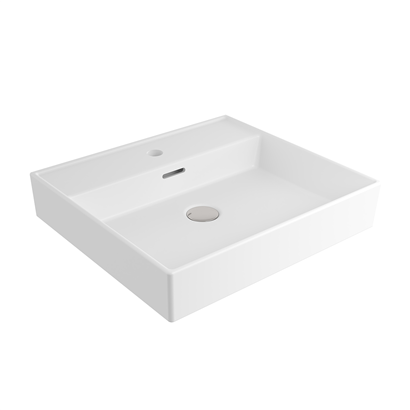 Bocchi Milano 50 cm Lavabo Batarya Delikli Mat Beyaz