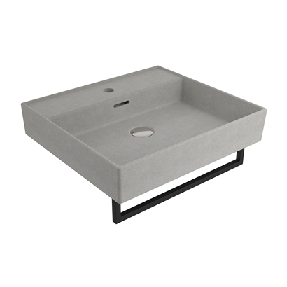 Bocchi Milano 50 cm Lavabo Batarya Delikli Mat Beton