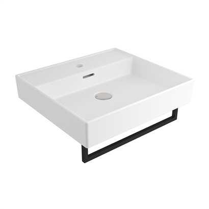 Bocchi Milano 50 cm Lavabo Batarya Delikli Mat Beyaz