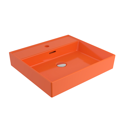 Bocchi Milano 50 cm Lavabo Batarya Delikli Parlak Turuncu