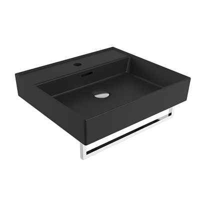 Bocchi Milano 50 cm Lavabo Batarya Delikli Mat Siyah