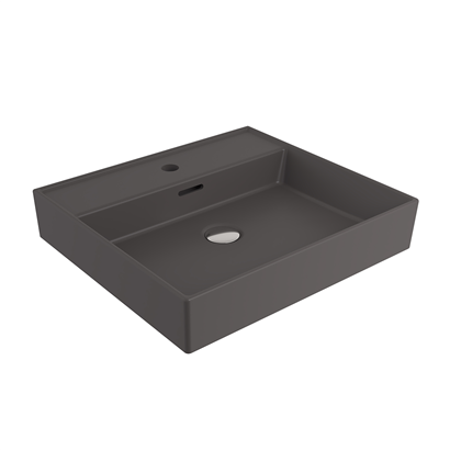 Bocchi Milano 50 cm Lavabo Batarya Delikli Mat Antrasit