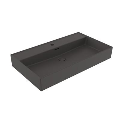 Bocchi Milano 80 cm Çanak Lavabo Mat Antrasit