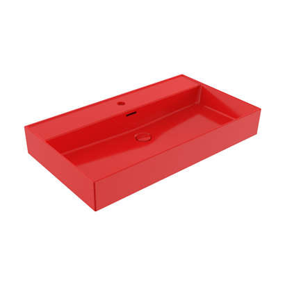 Bocchi Milano 80 cm Çanak Lavabo Parlak Kırmızı