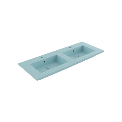 Bocchi Milano Çift Gözlü Lavabo 120 cm Mat Buz Mavisi