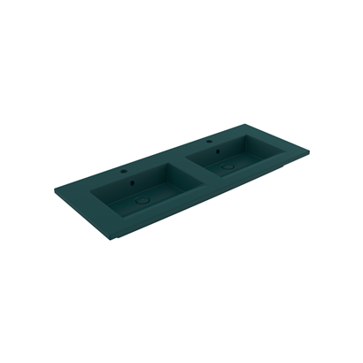 Bocchi Milano Çift Gözlü Lavabo 120 cm Mat Petrol Mavisi