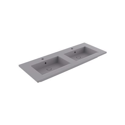 Bocchi Milano Çift Gözlü Lavabo 120 cm Mat Gri