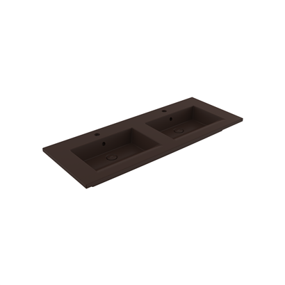 Bocchi Milano Çift Gözlü Lavabo 120 cm Mat Kahve