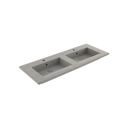 Bocchi Milano Çift Gözlü Lavabo 120 cm Mat Beton