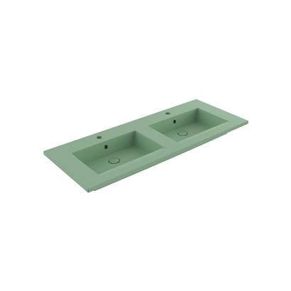 Bocchi Milano Çift Gözlü Lavabo 120 cm Mat Mint Yeşil