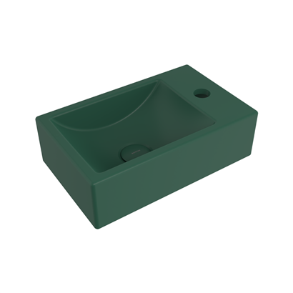 Bocchi Milano Dar Sağ Lavabo 37 cm Mat Yeşil