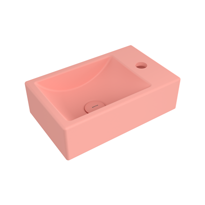 Bocchi Milano Dar Sağ Lavabo 37 cm Mat Somon