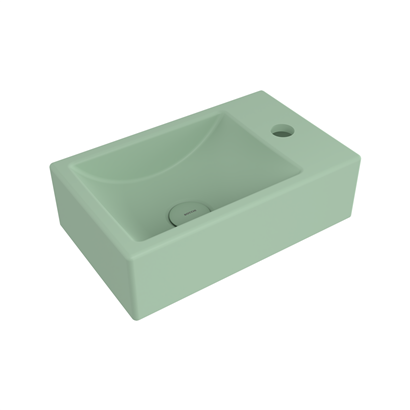 Bocchi Milano Dar Sağ Lavabo 37 cm Mat Mint Yeşil