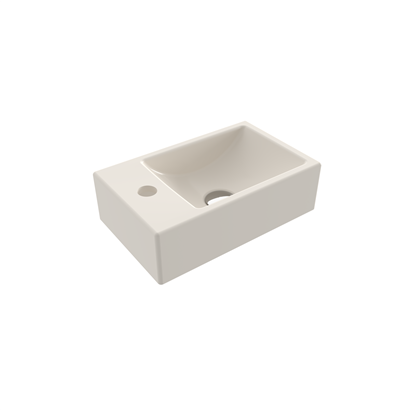 Bocchi Milano Dar Sol Lavabo 37 cm Parlak Bisküvi