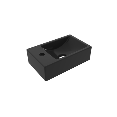 Bocchi Milano Dar Sol Lavabo 37 cm Parlak Siyah