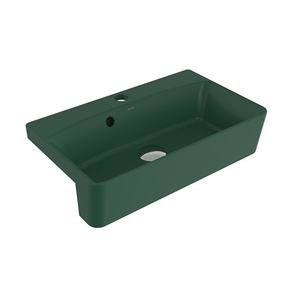 Bocchi Milano Dar Yarım Tezgah Lavabo 50x30 cm Mat Yeşil