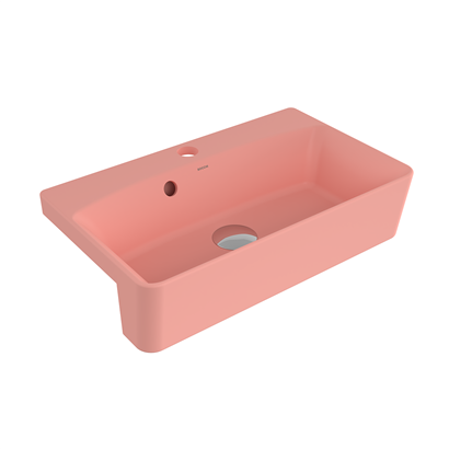 Bocchi Milano Dar Yarım Tezgah Lavabo 50x30 cm Mat Somon