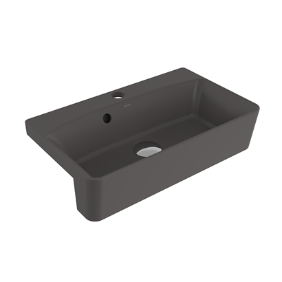 Bocchi Milano Dar Yarım Tezgah Lavabo 50x30 cm Mat Antrasit