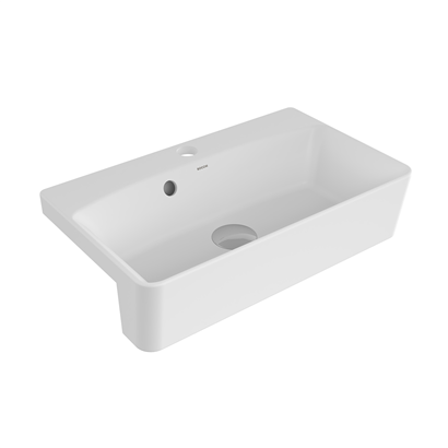 Bocchi Milano Dar Yarım Tezgah Lavabo 50x30 cm Mat Beyaz