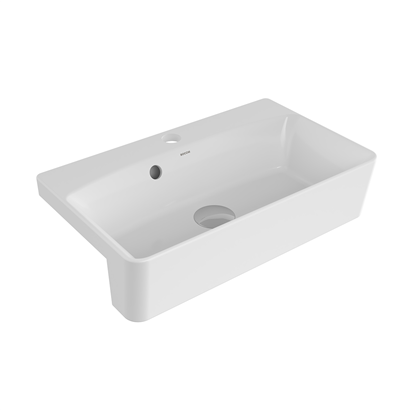 Bocchi Milano Dar Yarım Tezgah Lavabo 50x30 cm Parlak Beyaz