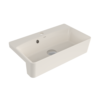 Bocchi Milano Dar Yarım Tezgah Lavabo 50x30 cm Parlak Bisküvi