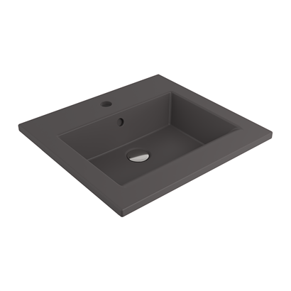 Bocchi Milano Etajerli Lavabo 50 cm Mat Antrasit