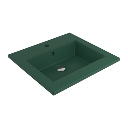 Bocchi Milano Etajerli Lavabo 50 cm Mat Yeşil
