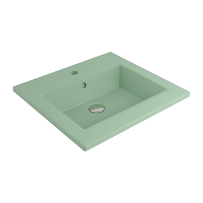 Bocchi Milano Etajerli Lavabo 50 cm Mat Mint Yeşil