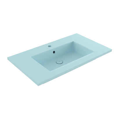 Bocchi Milano Etajerli Lavabo 80 cm Mat Buz Mavisi