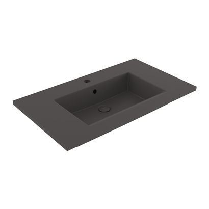 Bocchi Milano Etajerli Lavabo 80 cm Mat Antrasit