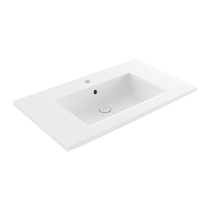 Bocchi Milano Etajerli Lavabo 80 cm Parlak Beyaz