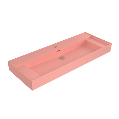 Bocchi Milano Sağdan Etajerli Lavabo 120 cm Mat Somon