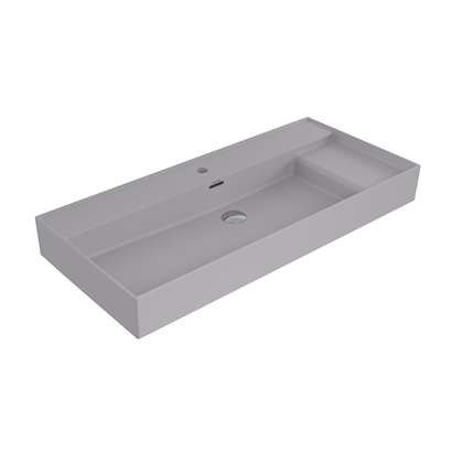 Bocchi Milano Sağdan Etajerli Lavabo 100 cm Mat Gri