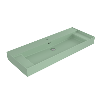 Bocchi Milano Sağdan Etajerli Lavabo 120 cm Mat Mint Yeşil