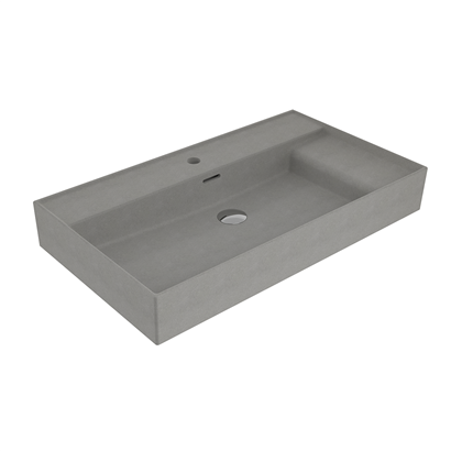 Bocchi Milano Sağdan Etajerli Lavabo 80 cm Mat Beton
