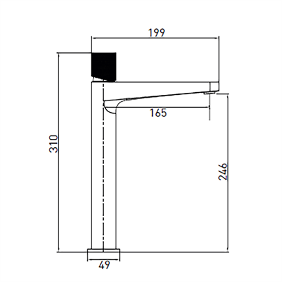 Bocchi New Age Siyah Çanak Lavabo Bataryası