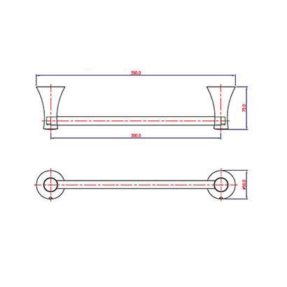 Bocchi Novara Havluluk Uzun 350 Mm Krom
