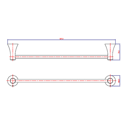 Bocchi Novara Havluluk Uzun 507Mm Krom