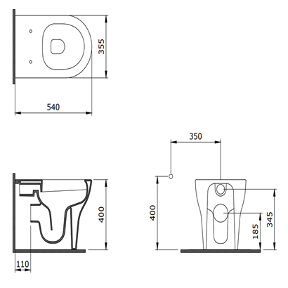 Bocchi Parma Rimless Yerden Tek Klozet 