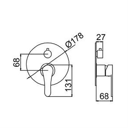 Bocchi Pera Ankastre Banyo Bataryası Krom