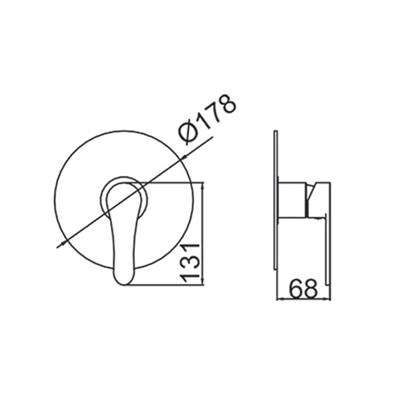 Bocchi Pera Ankastre Duş Bataryası Krom