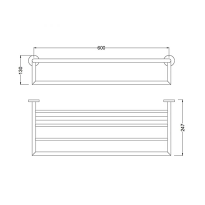 Bocchi Pıave Havlu Rafı 600 Mm Krom