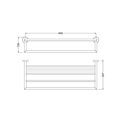 Bocchi Pıave Havlu Rafı 600 Mm Mat Siyah