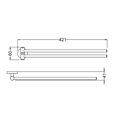 Bocchi Pıave Havluluk İkili 421 Mm Krom