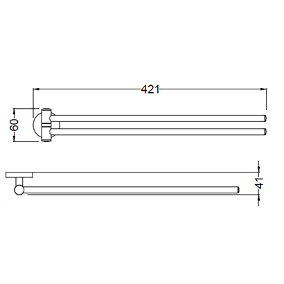 Bocchi Pıave Havluluk İkili 421 Mm Mat Siyah
