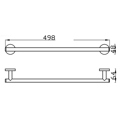 Bocchi Pıave Havluluk Uzun 498 Mm Mat Siyah