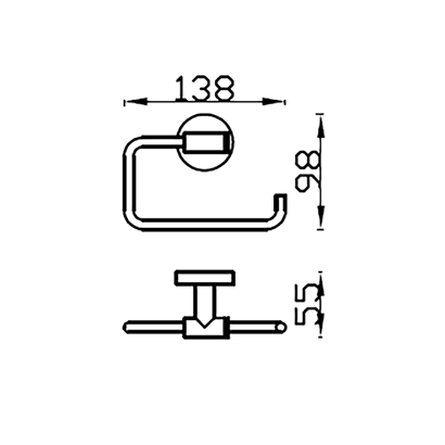 Bocchi Pıave Tuvalet Kağıtlık  Yarı Açık Mat Siyah