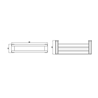 Bocchi Pısa Havlu Rafı 600 mm, Gün Metal