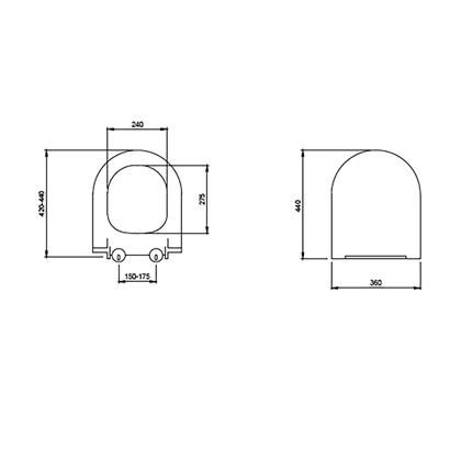 Bocchi Pure Slim Soft Klozet Kapağı Mat Siyah